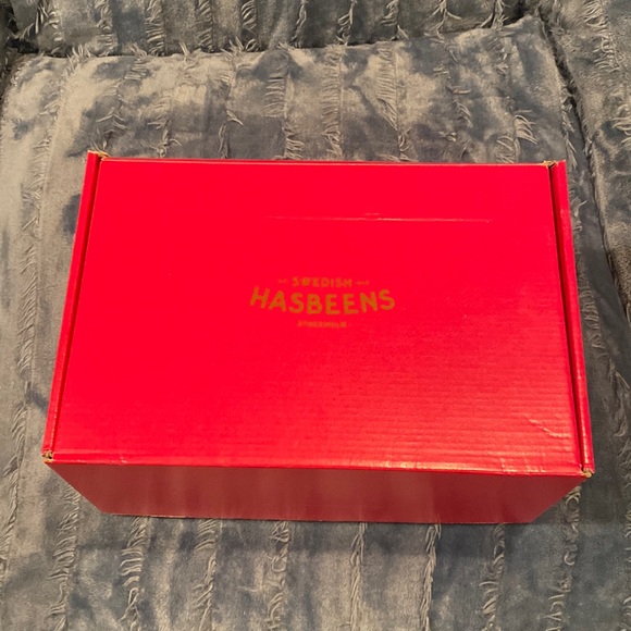 NIB Swedish Hasbeens Birgit Brown Sandal Clog with Heel Platform, US 9 EU 40 - Picture 7 of 10